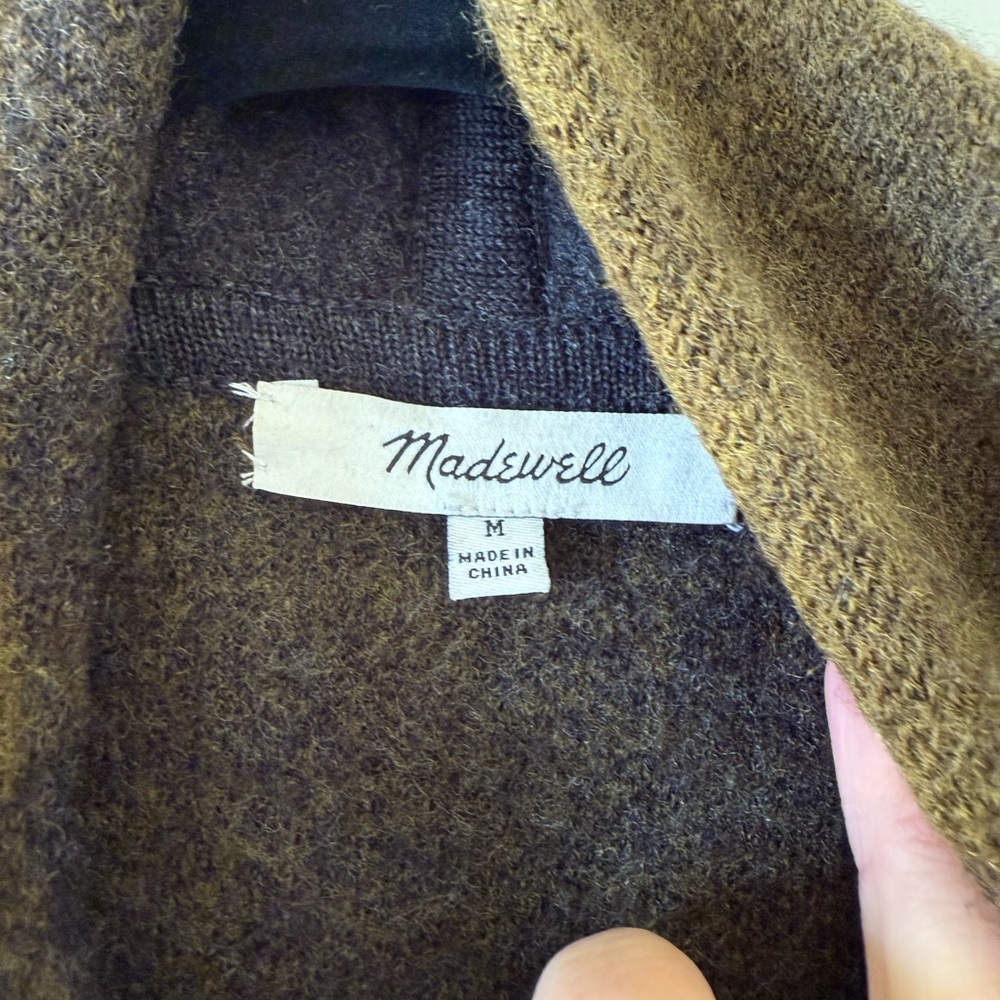Madewell Buffalo Check Merino Sweater Jacket - Picture 8 of 10
